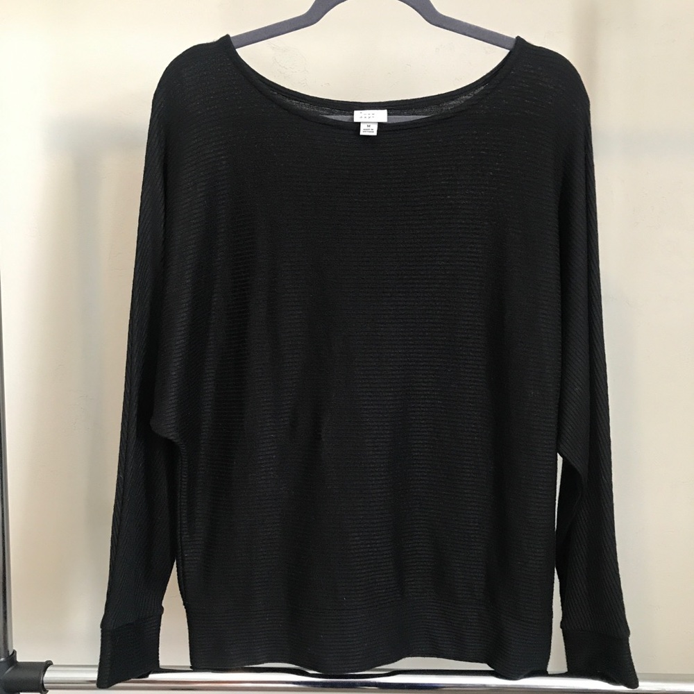 A NEW DAY | Meduim Black ribbed long sleeve sweater